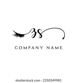 ZS initial Logo lash logo eyelash vector modern