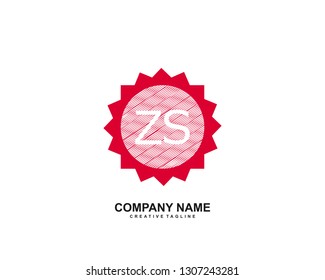 ZS initial logo template vector