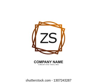 ZS initial logo template vector