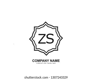ZS initial logo template vector