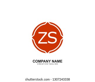 ZS initial logo template vector