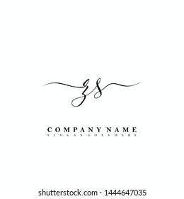 ZS Initial luxury handwriting logo vector