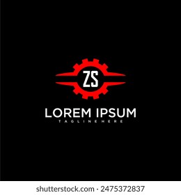 ZS initial monogram for automotive logo design vector
