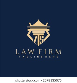 ZS initial monogram logo for lawfirm vector design