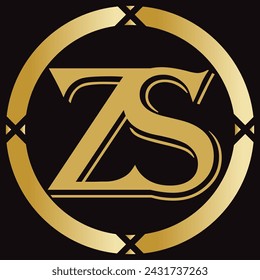 ZS letter branding logo design with a leaf.And your best choice.
