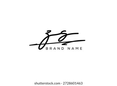 ZS Buchstaben elegante kursive Schönheit Handschrift Logo. symbol design| typografie logo| schöpferische marke| firma identität| signatur logo.