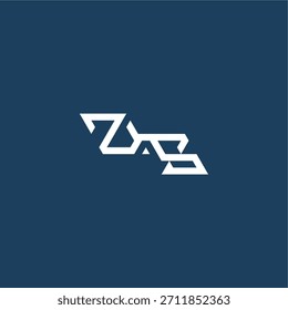 Logotipo moderno del monograma del estilo del techno minimalista del diseño inicial del concepto del esport de la letra de ZS