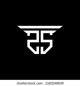 Logotipo de letra ZS diseño creativo con gráfico vectorial