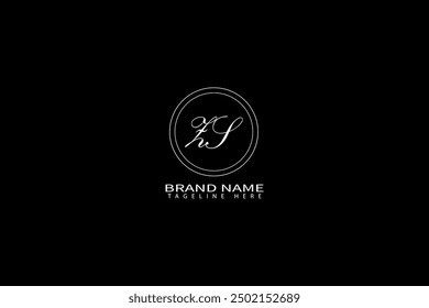 Diseño creativo del logotipo de la letra de ZS. Un diseño único. Como concepto de logotipo de letra de iniciales creativas. Diseño del logotipo de la letra de ZS sobre fondo negro.