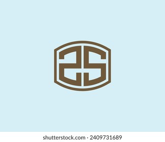 ZS logo design vector template