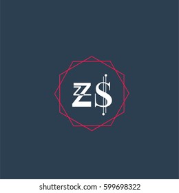 zs logo letter initial, Abstract Polygonal Background Logo, design for Corporate Business Identity,flat icon, Alphabet letter