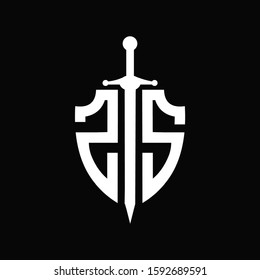 ZS logo with shield shape and sword