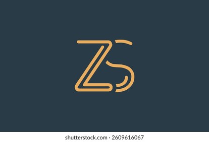 ZS Minimalistic Line Art Logo Design with Abstract Lettering. Abstract minimalistic logo design featuring a sleek line art style.