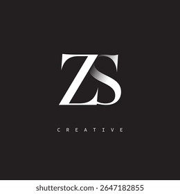 ZS Monogram Logo Minimal Elegant Letter mark for Luxury, Fashion   Creative Brands	
