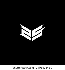 Soporte inicial del logotipo del emblema de ZS Premium y concepto de diseño de juegos