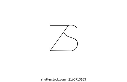 ZS, SZ Abstract Letters Logo monogram