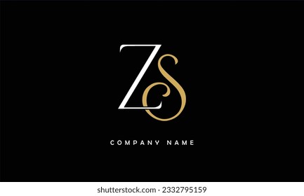 ZS, SZ Abstract Letters Logo Monogram