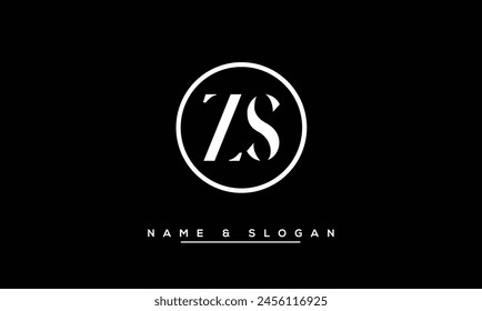 ZS, SZ Abstract Letters Logo Monogram