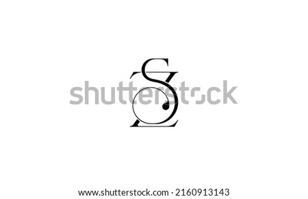 ZS, SZ Abstract Letters Logo monogram Stock fotó © 