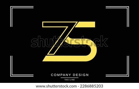 ZS, SZ, Abstract Letters Logo Monogram Stock fotó © 