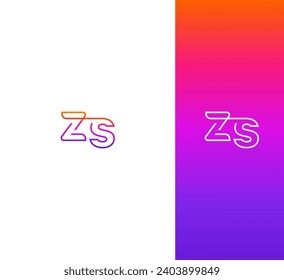 ZS, SZ letter logo design template elements. Modern abstract digital alphabet letter logo. Vector illustration. New Modern logo.