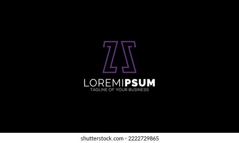 ZS, SZ, Z, S Letters Logo design Abstract Monogram vector