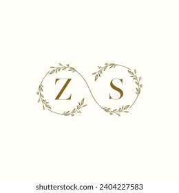 ZS wedding infinity in elegant monogram with high quality professional design that will print well