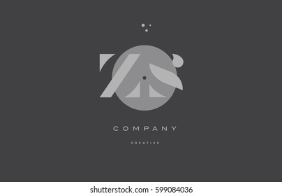 zs z s  grey modern stylish alphabet dot dots eps company letter logo design vector icon template 