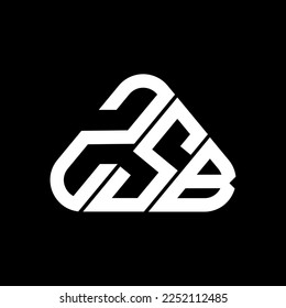 ZSB letter logo creative design with vector graphic, ZSB simple and modern logo.