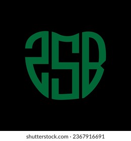 ZSB letter logo creative design. ZSB unique design.

