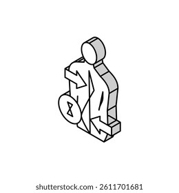 z-shaped scoliosis isometric icon vector. z-shaped scoliosis sign. isolated symbol illustration