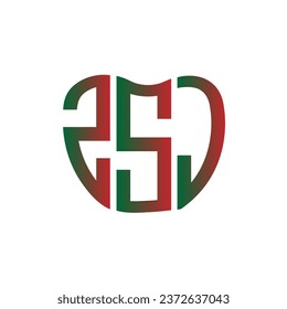Diseño creativo del logo de la carta de ZSJ. Diseño único de ZSJ.

