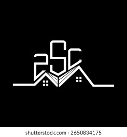 Diseño de logotipo de ZSL Real State, logotipo simple y moderno de ZSL. Diseño de alfabeto de lujo ZSL  