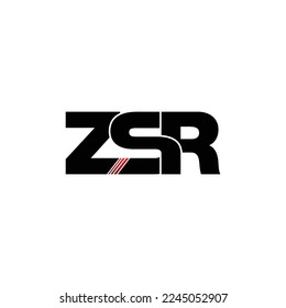 Vector de diseño de logotipo de monograma de carta ZSR