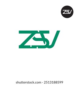 ZSV Logo Letter Monogram Design