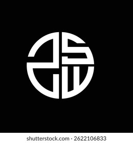 Logotipo ZSW Ícone ZSW Vetor ZSW Monograma ZSW Letra ZSWminimalista ZSWtriângulo ZSWflat Design de logotipo abstrato moderno e exclusivo.
