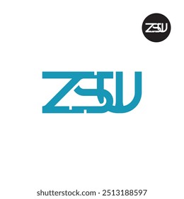Diseño de monograma de letra de logotipo ZSW