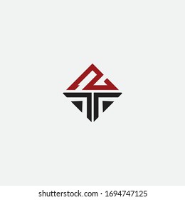 el logotipo inicial del diamante abstracto moderno