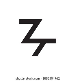 zt initial letter vector logo