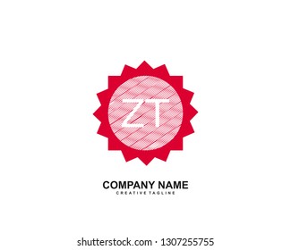 ZT initial logo template vector