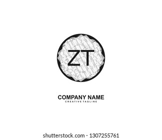 ZT initial logo template vector