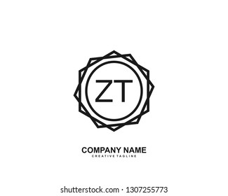 ZT initial logo template vector