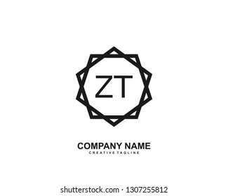 ZT initial logo template vector