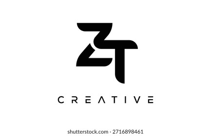 ZT Letter Monogram Logo for Modern Creative Brand Identity