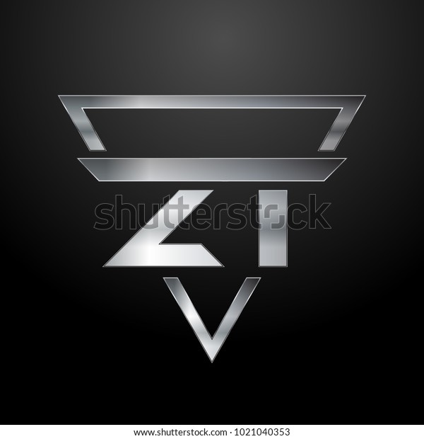 Zt Logo Metal Logo Silver Logo Stock Vector Royalty Free 1021040353