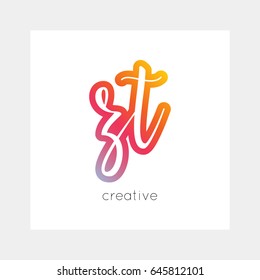 ZT logo, vector. Useful as branding, app icon, alphabet combination, clip-art.
