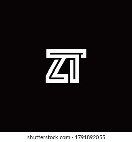 Zt Monogram Logo Abstract Line Design Stock Vector (Royalty Free ...