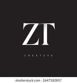 ZT Monogram Logo Minimal Elegant Letter mark for Luxury, Fashion   Creative Brands	
