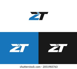 ZT, TZ, Z, T Abstract Letters Logo Monogram