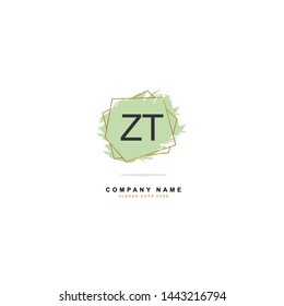 ZT Z T Initial logo Beauty template vector
